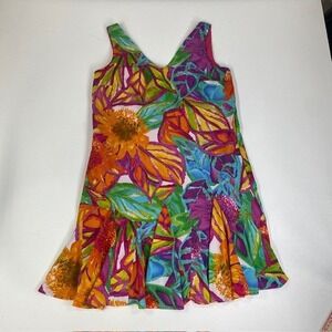 Lauren Ralph Lauren Floral Dress Sleeveless Colorful Print‎ Size 10
